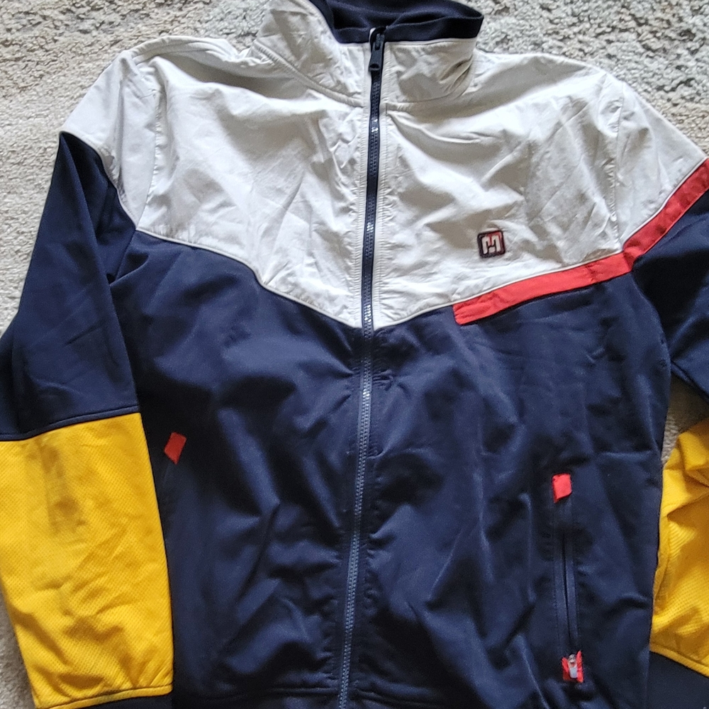 Tommy Hilfiger Navy, White, and Yellow Windbreaker